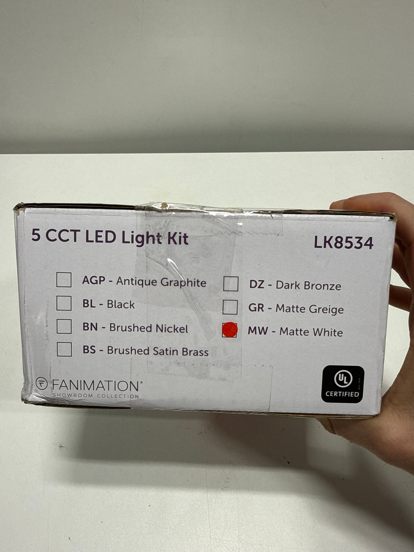 Fanimation LK8534MW Kute LED Matte White Fan Light Kit