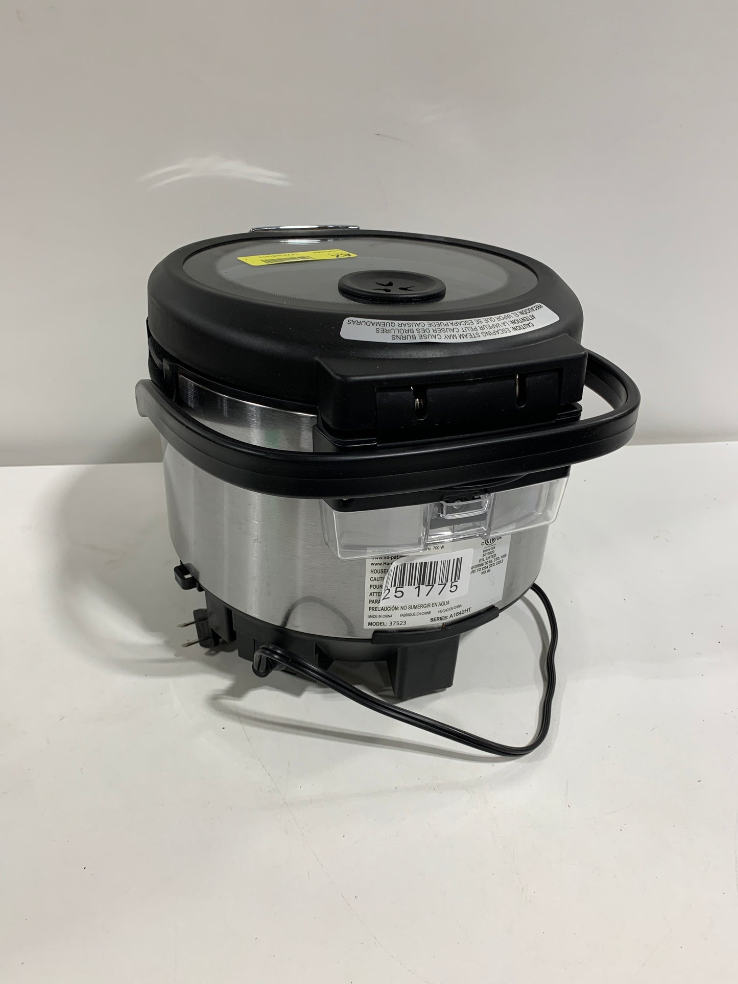 Lightly Used Hamilton Beach 4.5 Qt Silver Stainless Steel Programmable Multi-Cooker - *Kitchen Appliances