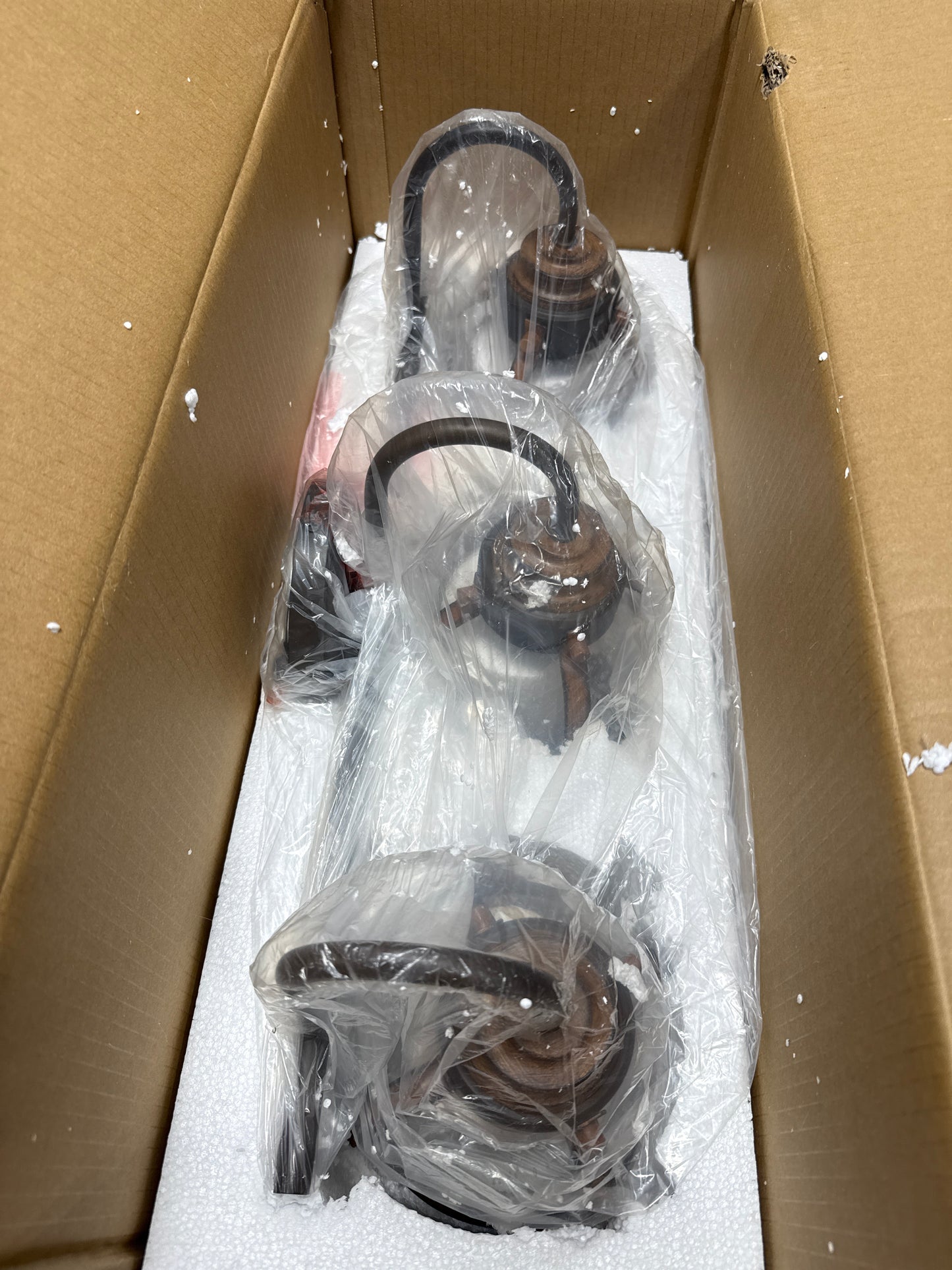 Westinghouse 6118200 Cindy Vintage-Style Three-Light Indoor Vanity Light Fixture, Oil Rubbed Bronze Finish with Barnwood Accents, Clear Seeded Glass