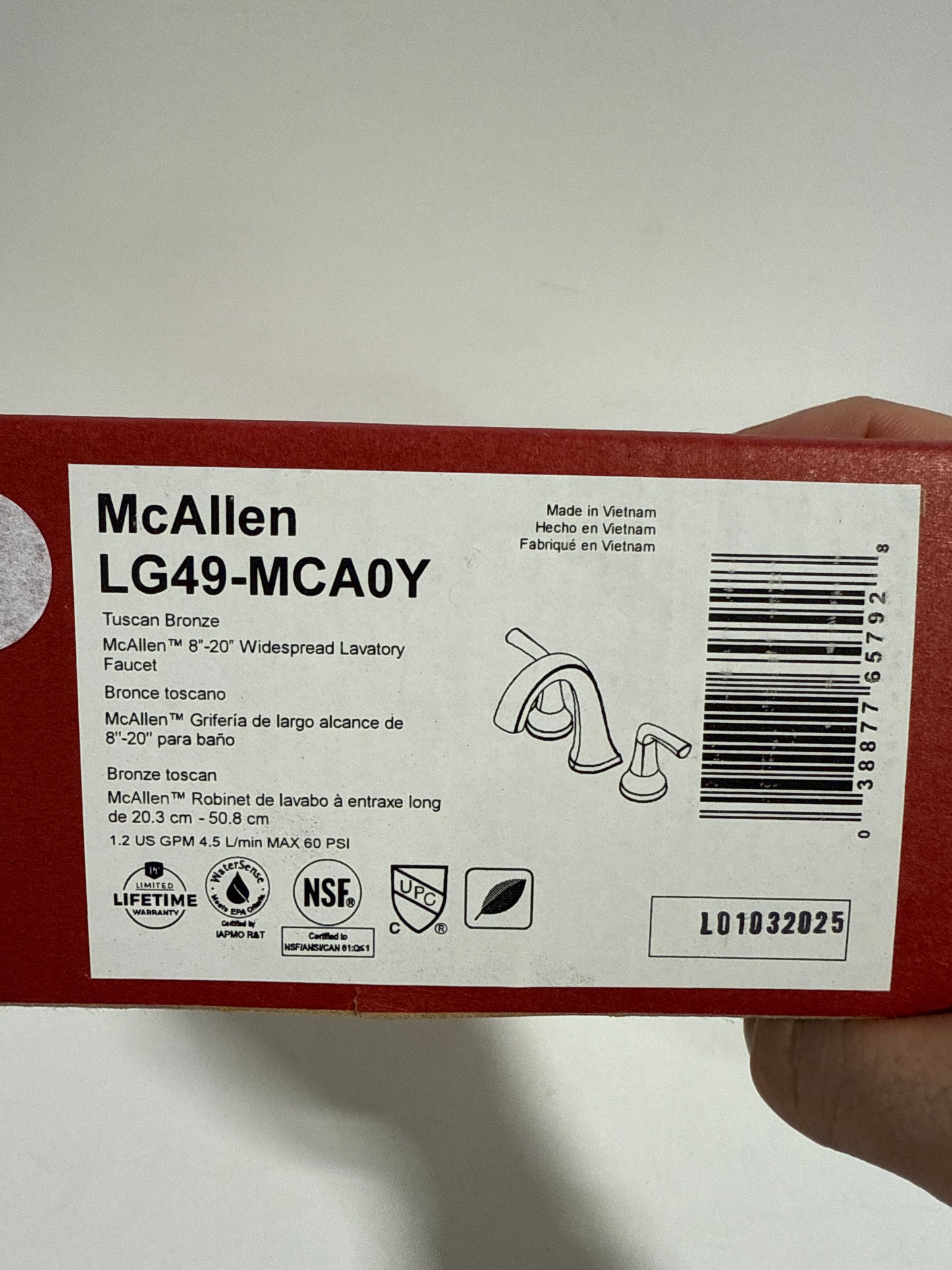 Pfister LG49-MCA0 McAllen 1.2 GPM Widespread Bathroom Faucet with Pfast Connect