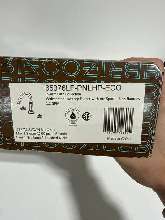 Brizo 65376LF-LHP-ECO Invari 1.2 GPM Widespread Bathroom Faucet Less Drain Assembly and Handle