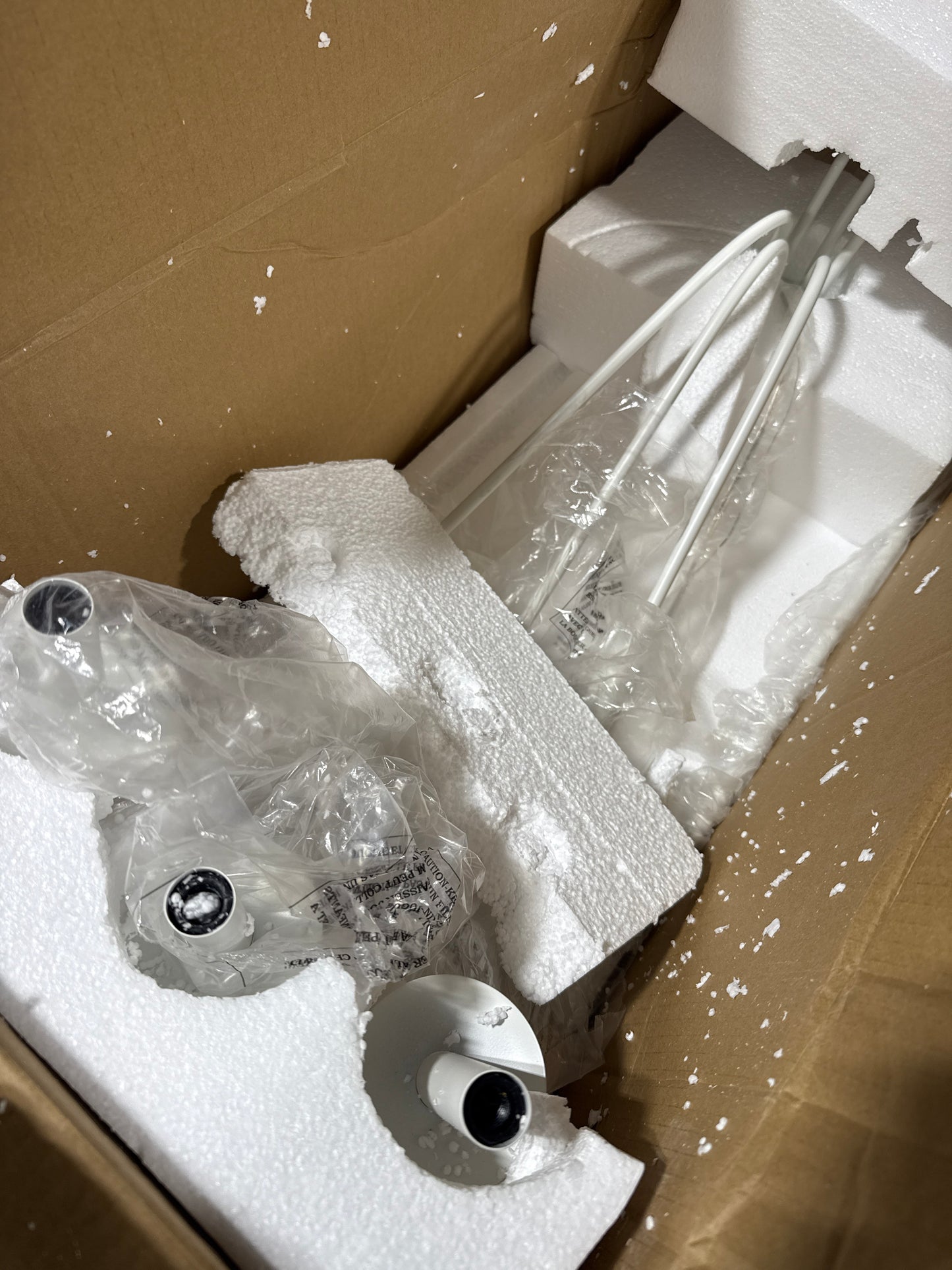 Bent Elegant Lighting Rohan 54 Inch 6 Light Chandelier Rohan - LD5056D54WH - Transitional