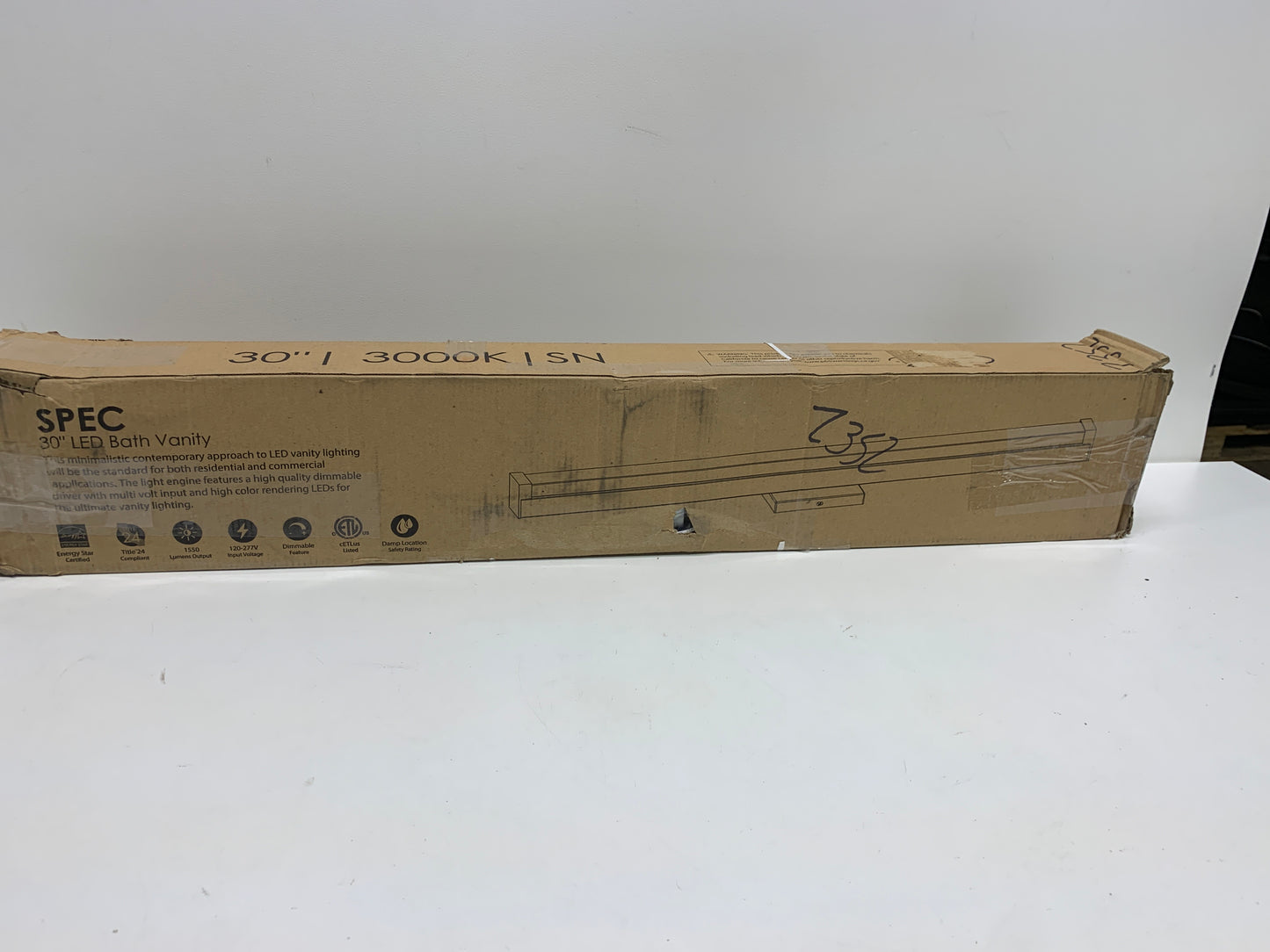 Maxim 52004SN Spec Collection 30 Inch Dimmable LED Bathroom Vanity Light