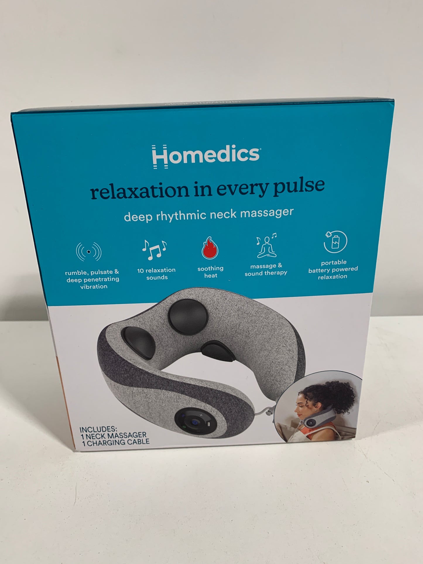HoMedics Deep Rhythmic Neck Massager, Gray
