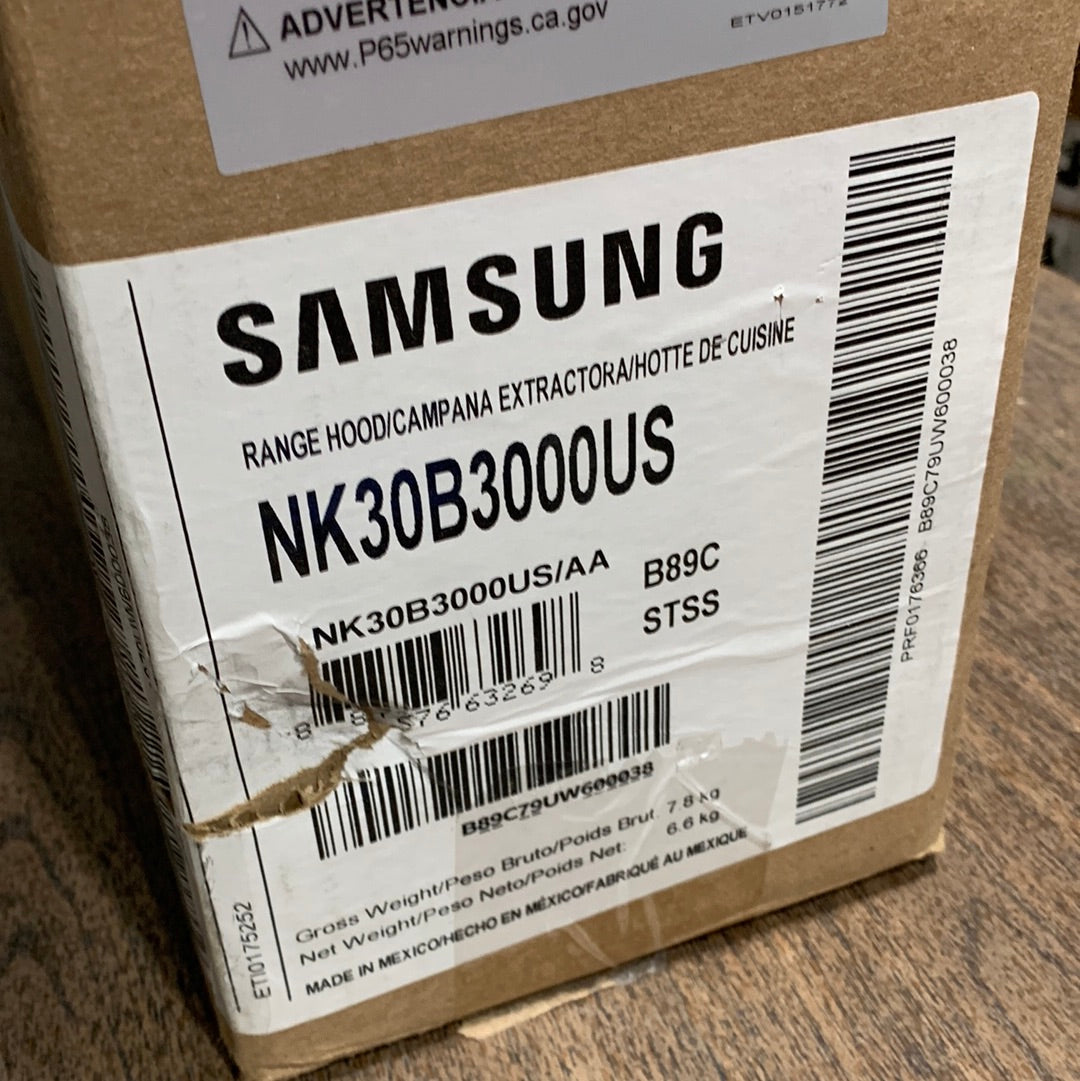 Samsung - 30" Under Cabinet Range Hood - Stainless Steel