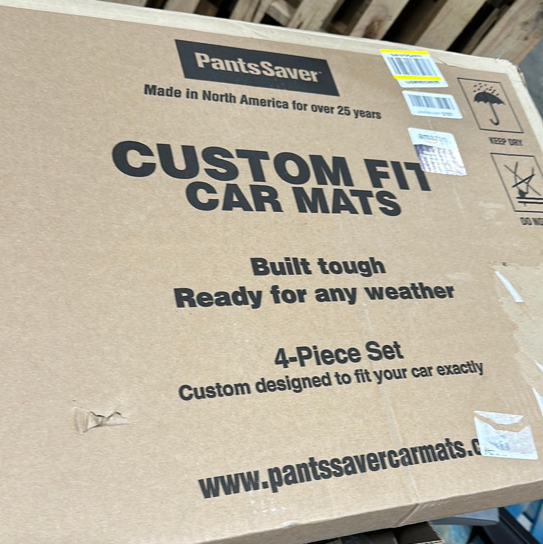 PantsSaver Custom Fit Floor Mats for Volvo XC40 Recharge 2021-2023 All Weather Protection -4 Piece Set (Black)- High Raised Border Protection Great for Catching Spills