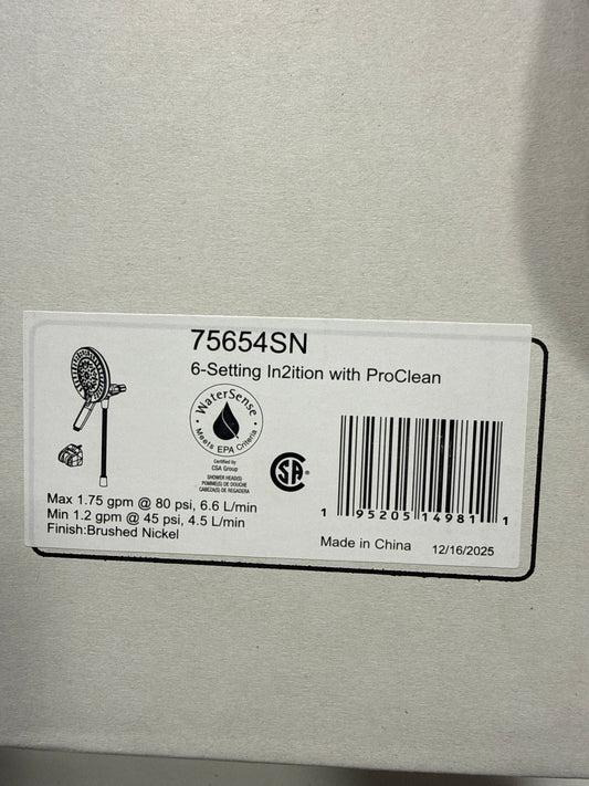 Delta 6-Setting In2ition ProClean Spotshield Showerhead Brushed Nickel