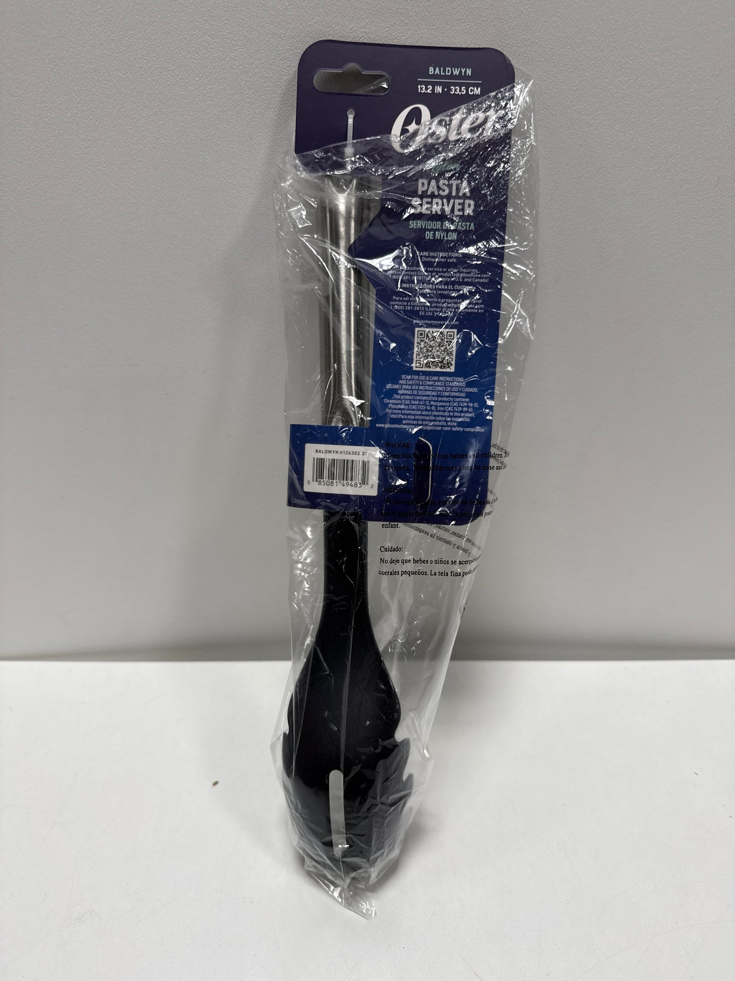 Baldwyn Nylon Pasta Server Kitchen Utensil with Stainless Steel Handle
