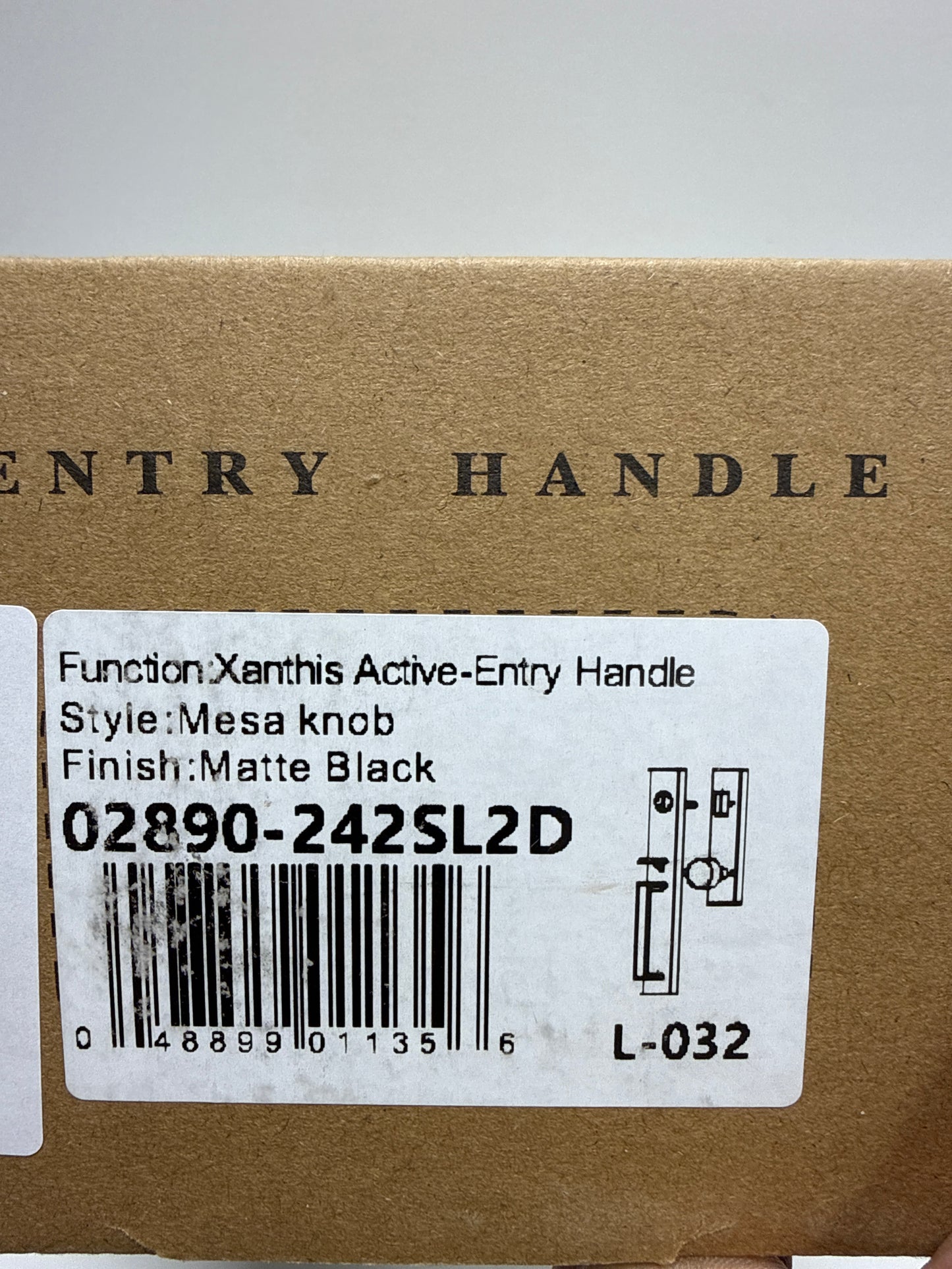 Weslock Xanthis Single Cylinder Handle Set with Mesa Knob (Matte Black Keyed Handleset) - *Tools Hardware & Misc