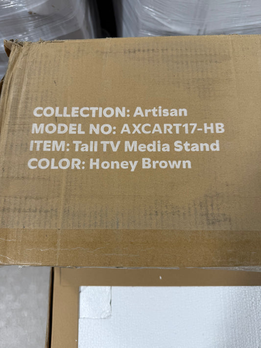 SIMPLIHOME Artisan SOLID WOOD 53 inch Wide Transitional TV Media Stand in Honey Brown For TVs up to 60 inches