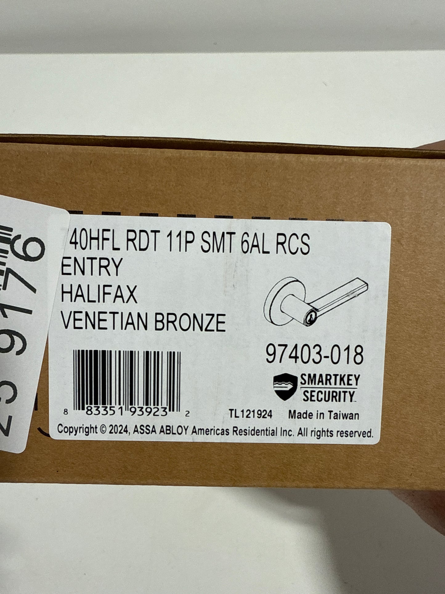 Kwikset Halifax Entry Door Handle with Lock and Key, Secure Round Keyed