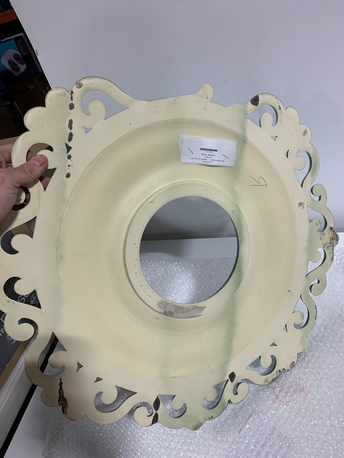 See Desc Ekena Millwork CM22ORAGF Orrington Ceiling Medallion, Athenian Green