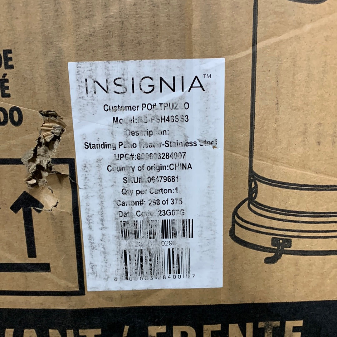 Insignia - Standing Patio Heater - Stainless Steel