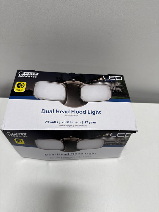 Feit LED Dusk to Dawn Hardwired LED Bronze Security Floodlight