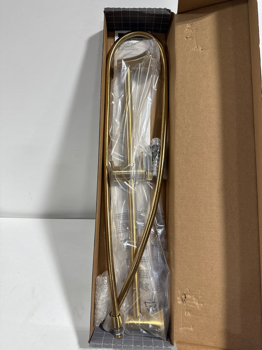 Hansgrohe 04829 Locarno 26-5/8" Wall Mounted Slide Bar - Includes 63" Hose Brushed Gold