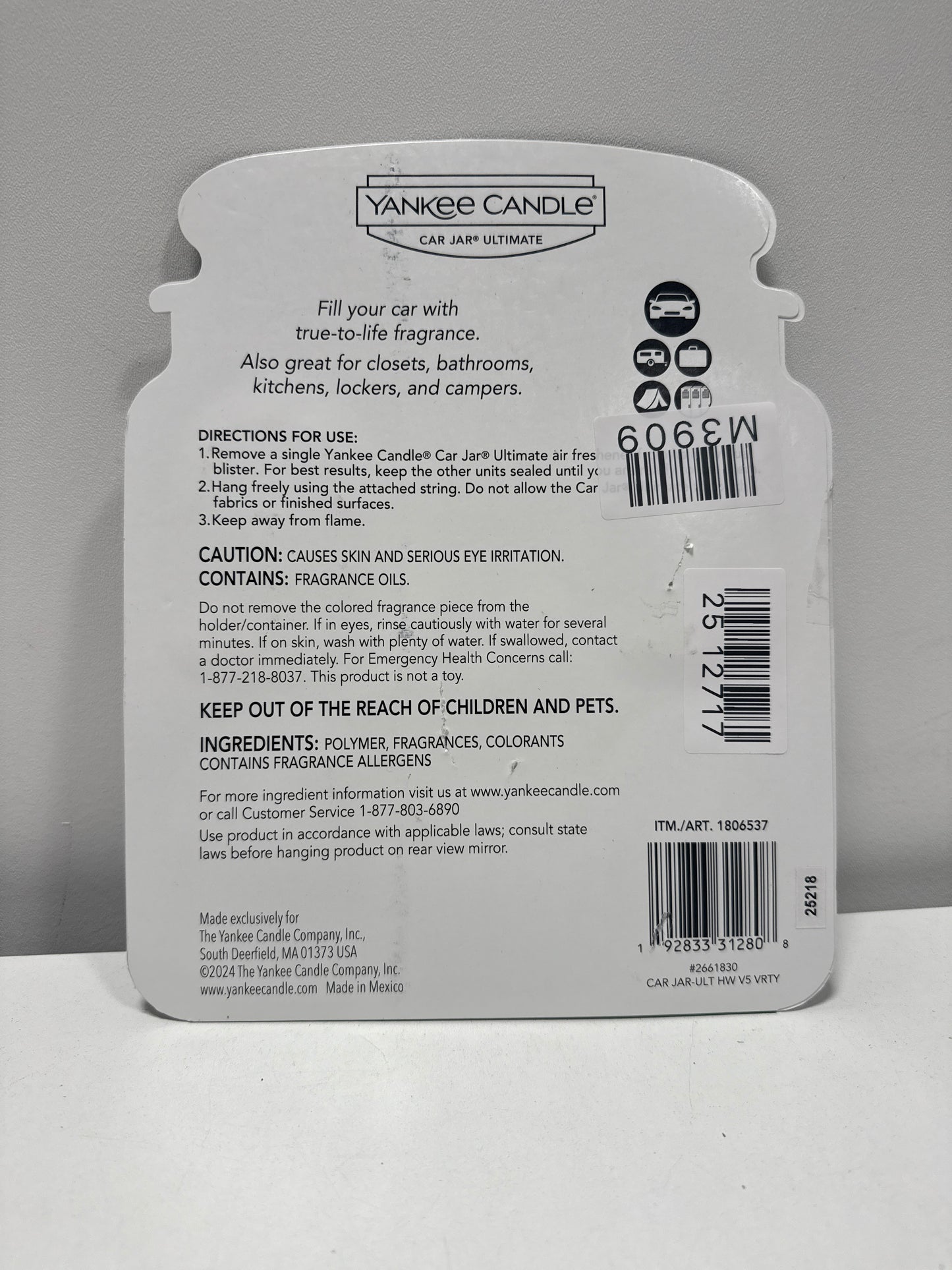 Yankee Candle Holiday Car Jar Ultimate Air Freshener 5 Pack, Assorted Scents- Limited Holiday Edition