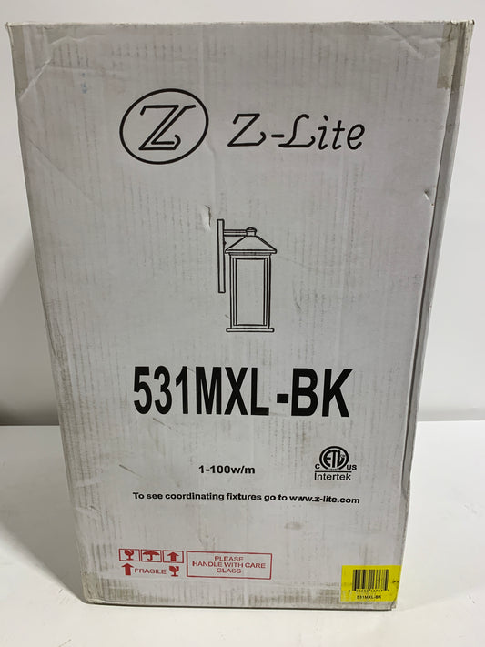 Z-Lite Portland 18 High Black Metal Outdoor Wall Light