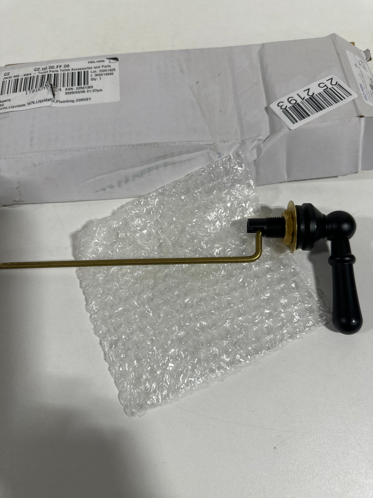 Jaclo 952-MBK Toilet Tank Trip Lever for American Standard Antiquity Toilets, Matte Black