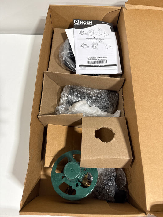 Moen Lindor 82504BL Matte Black 1-Handle Bathtub and Shower Faucet