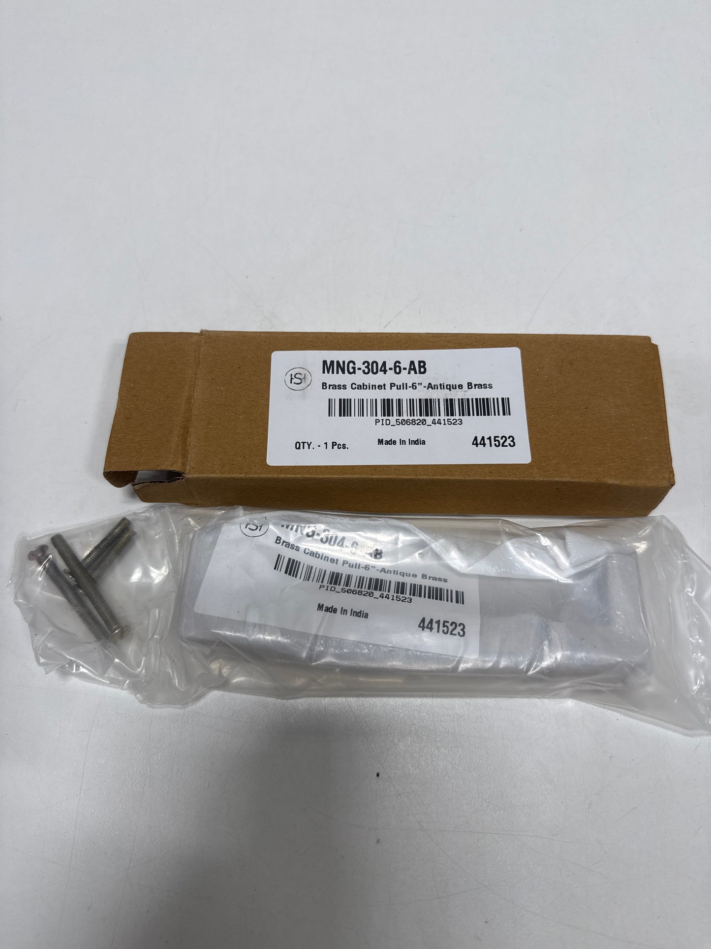 Signature Hardware 946087-6 Marta 6 Inch Center to Center Handle Cabinet Pull Antique Brass - *Tools Hardware & Misc