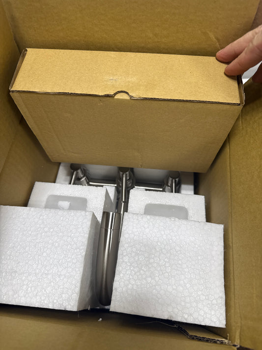 Signature Hardware 909038-2 Sebastian Wall Mounted Tub Filler Faucet with 2" Wall Couplers and Lever Handles