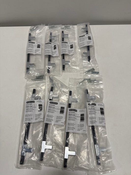 8 x Amerock | Cabinet Pull | Polished Chrome/Brushed Matte Black | 6-5/16 inch (160 mm) Center to Center | Urbanite