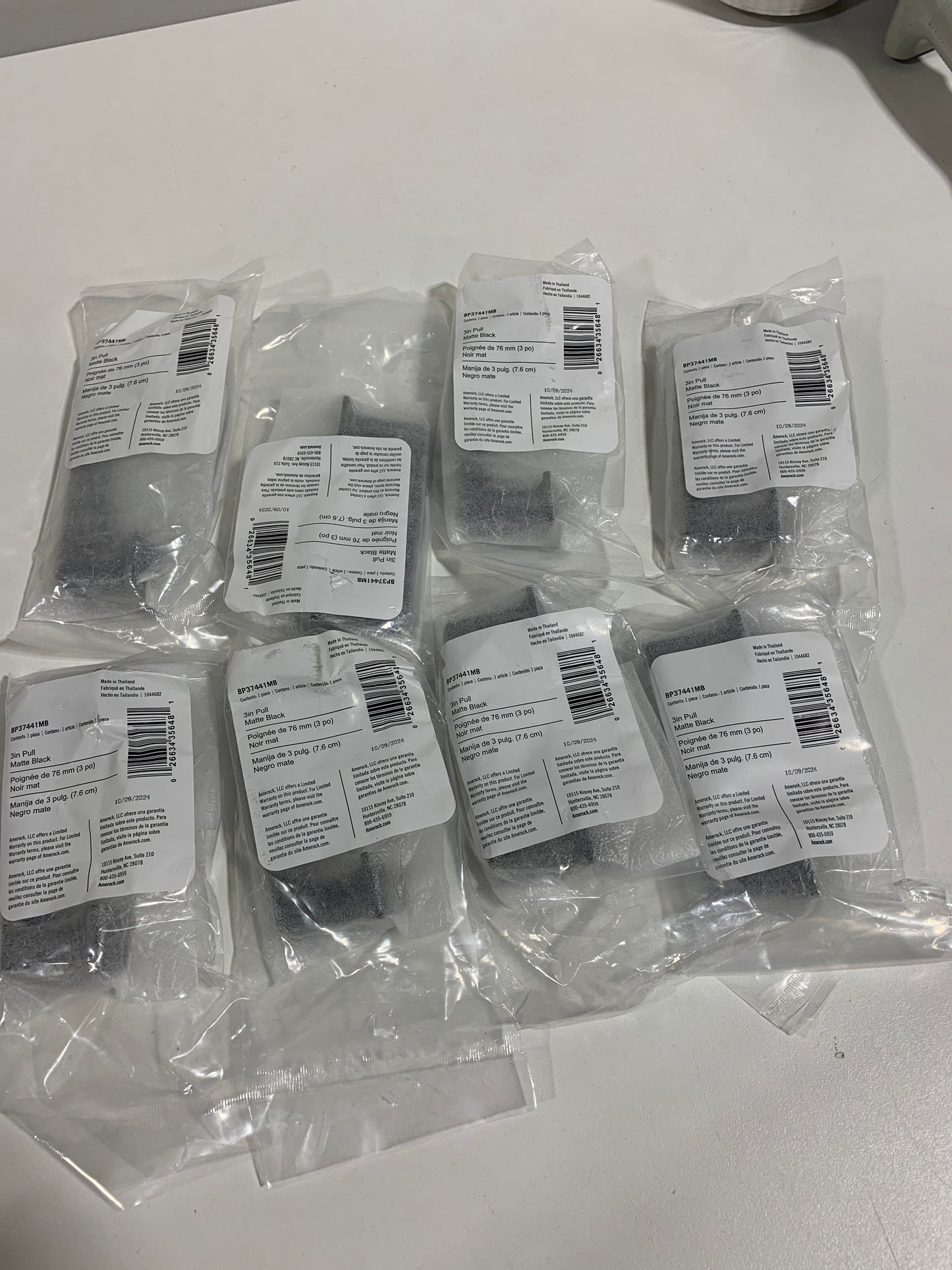 8 Amerock BP37441 Lintel 3 Inch Center to Center Bar Cabinet Pull Matte Black