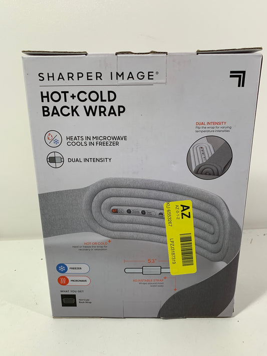 Sharper Image - Hot + Cold Back Wrap, Dual Intensity Soft Fabric, 53" Length - Gray