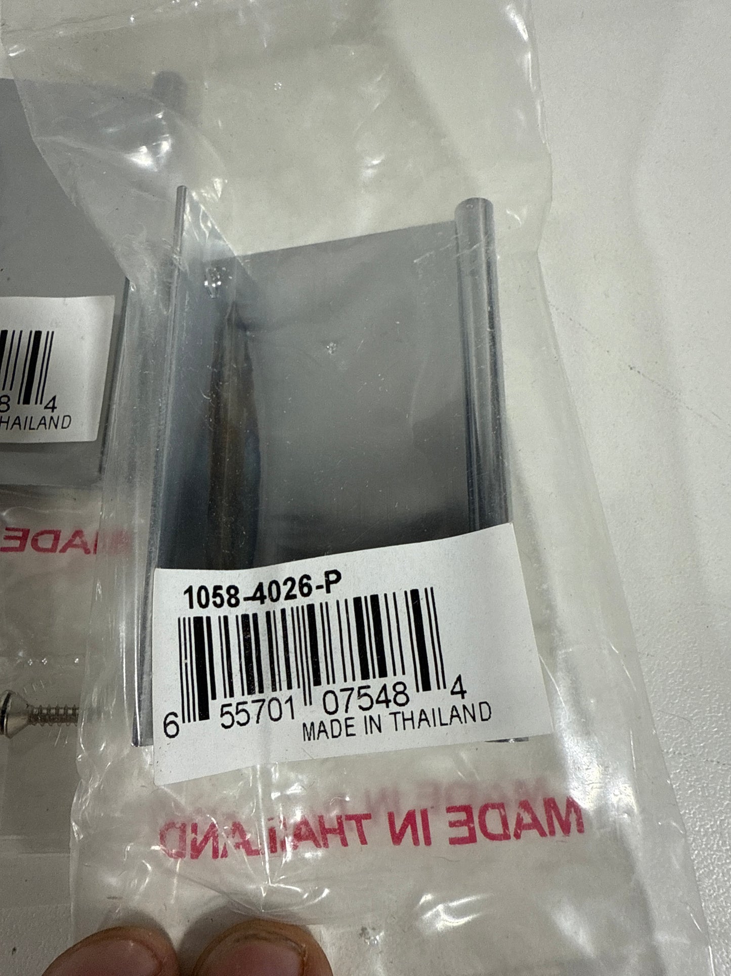 4 x Berenson 1057 Bravo 3 Inch Wide Finger Tab Cabinet Lip Pull / Drawer Lip Pull Polished Chrome