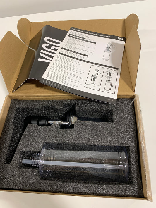 Vigo VGSD005 Bolton Deck Mounted Soap Dispenser with 10 Oz Capacity Matte Black Faucet Accessories and Parts Bathroom Sink Faucet Parts Soap Dispenser