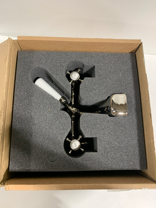 Perrin and Rowe U.3531X Edwardian Deck / Floor / Wall Mounted Clawfoot Tub Filler with Built-in Diverter Polished Nickel