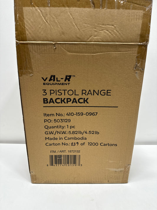 Val-R Pistol Range Backpack