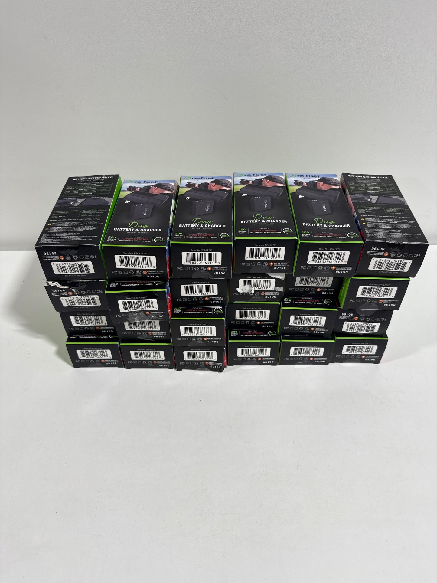 Lot of 24 - Digipower - Digital Camera Battery & Charger Kit, Replacement for Canon LP-E17