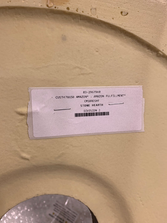 Ekena Millwork CM18ROSHF Rose Ceiling Medallion, 18"OD x 3 1/2"ID x 1 1/2"P, Hand-Painted Stone Hearth