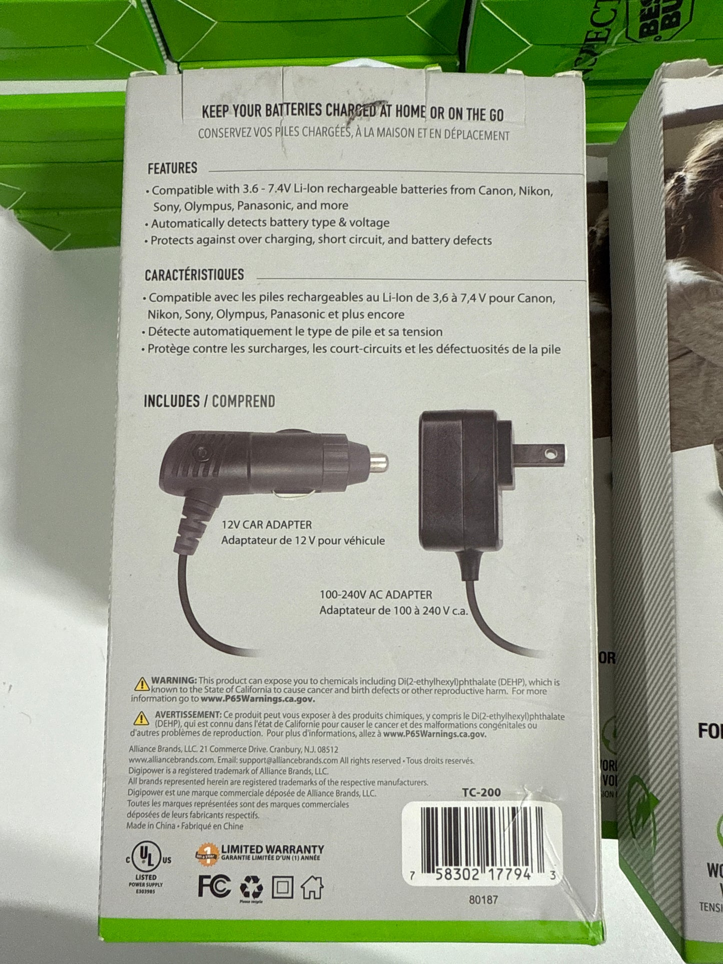 Lot of 30 - Digipower - Universal Camera Battery Charger - Black