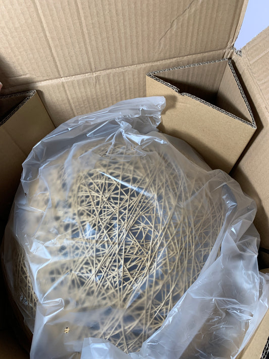 Miseno ML98597 Single Light 16" Wide Pendant with Rattan Shade Rattan / Black Indoor Lighting Pendants