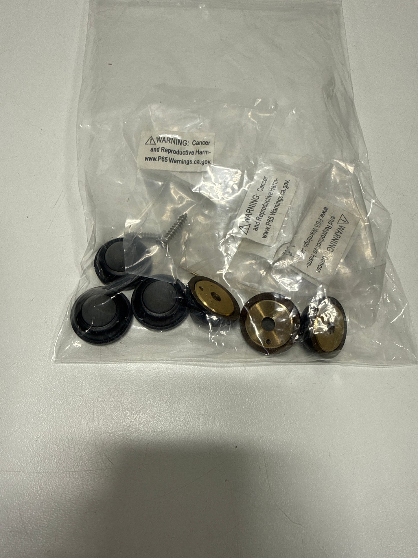 6 x Deltana Wb100 1 Wall Mounted Convex Bumper Door Stop - Black