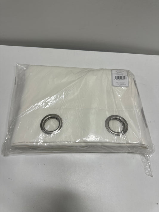 EXCLUSIVE HOME Sateen Twill Woven Room Darkening Blackout Grommet Top Curtain Panel Pair, 52"x63", Vanilla