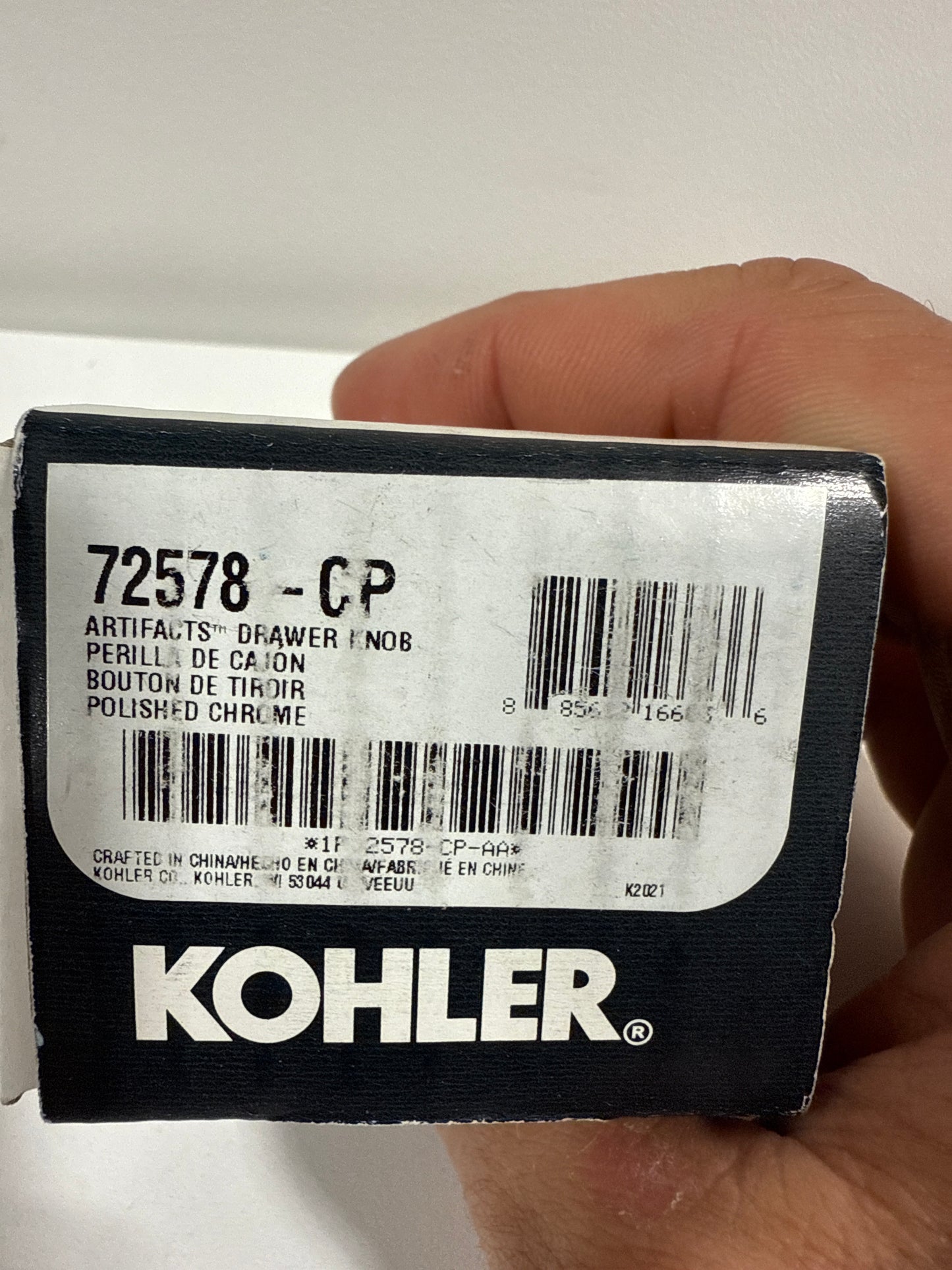 KOHLER K-72578 Artifacts Cabinet Knob Chrome