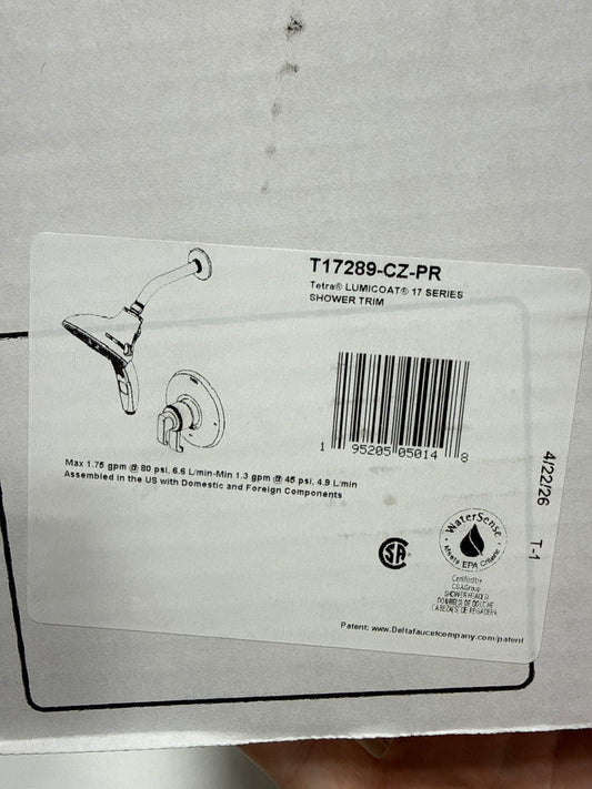 Delta T17289 Tetra Monitor 17 Series Shower Only Trim Package - Lumicoat Champagne Bronze
