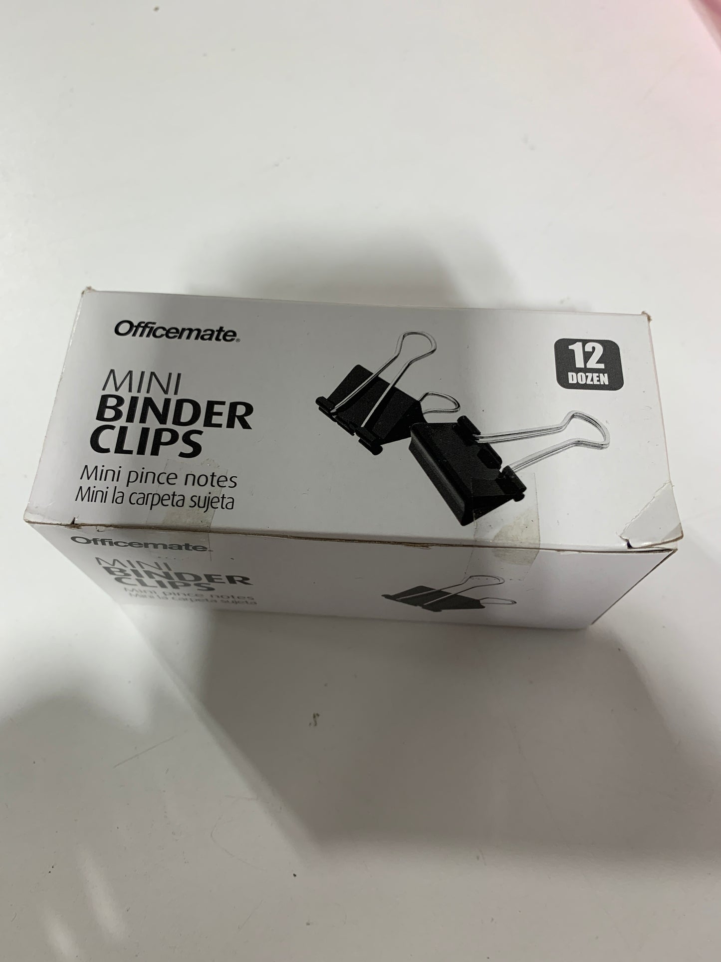 Officemate Mini Binder Clips, Black, (99010), 12 Count (Pack of 12)