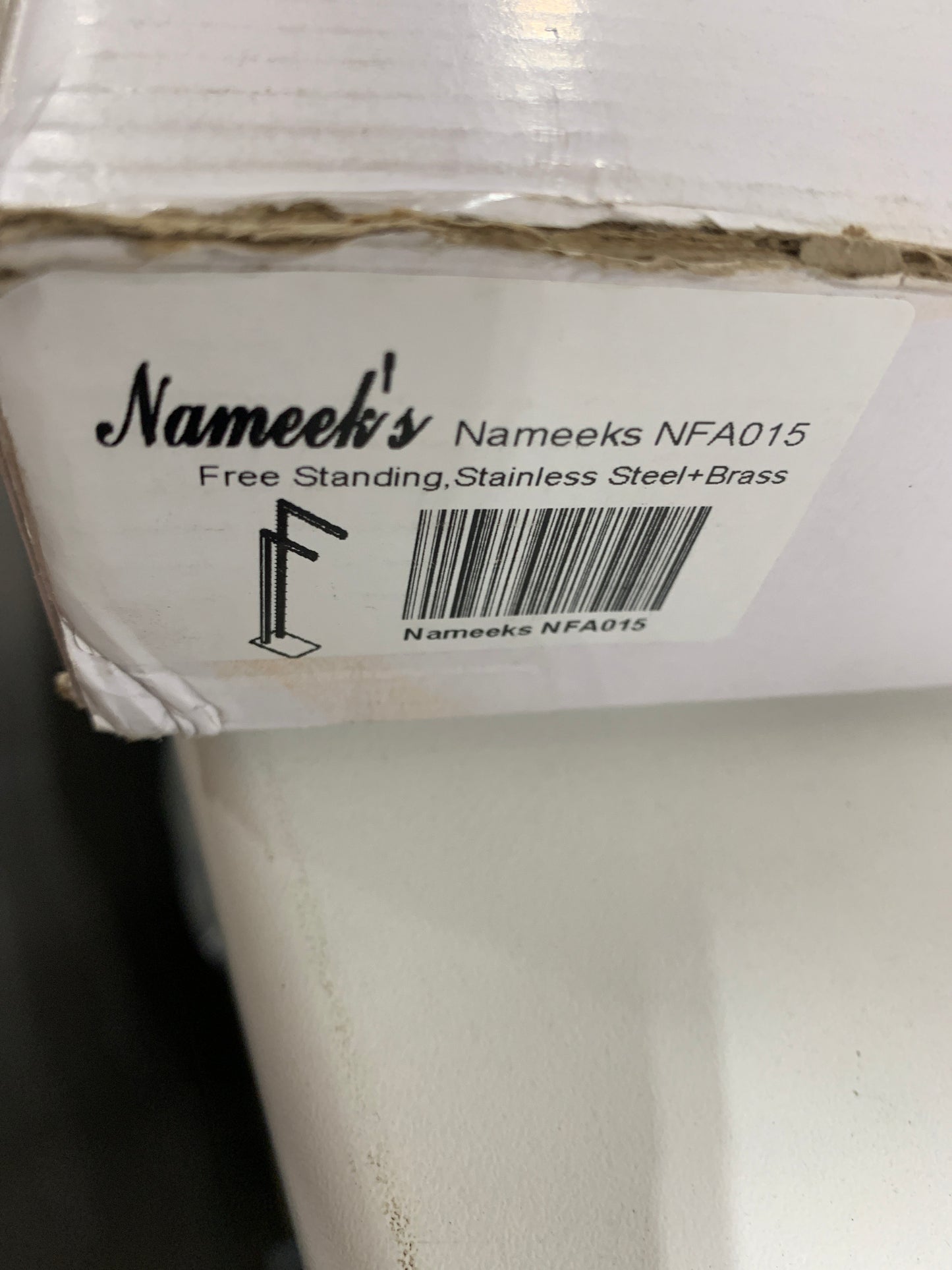 Nameeks NFA015 Chrome General Hotel Free Standing Double Bar Towel Stand