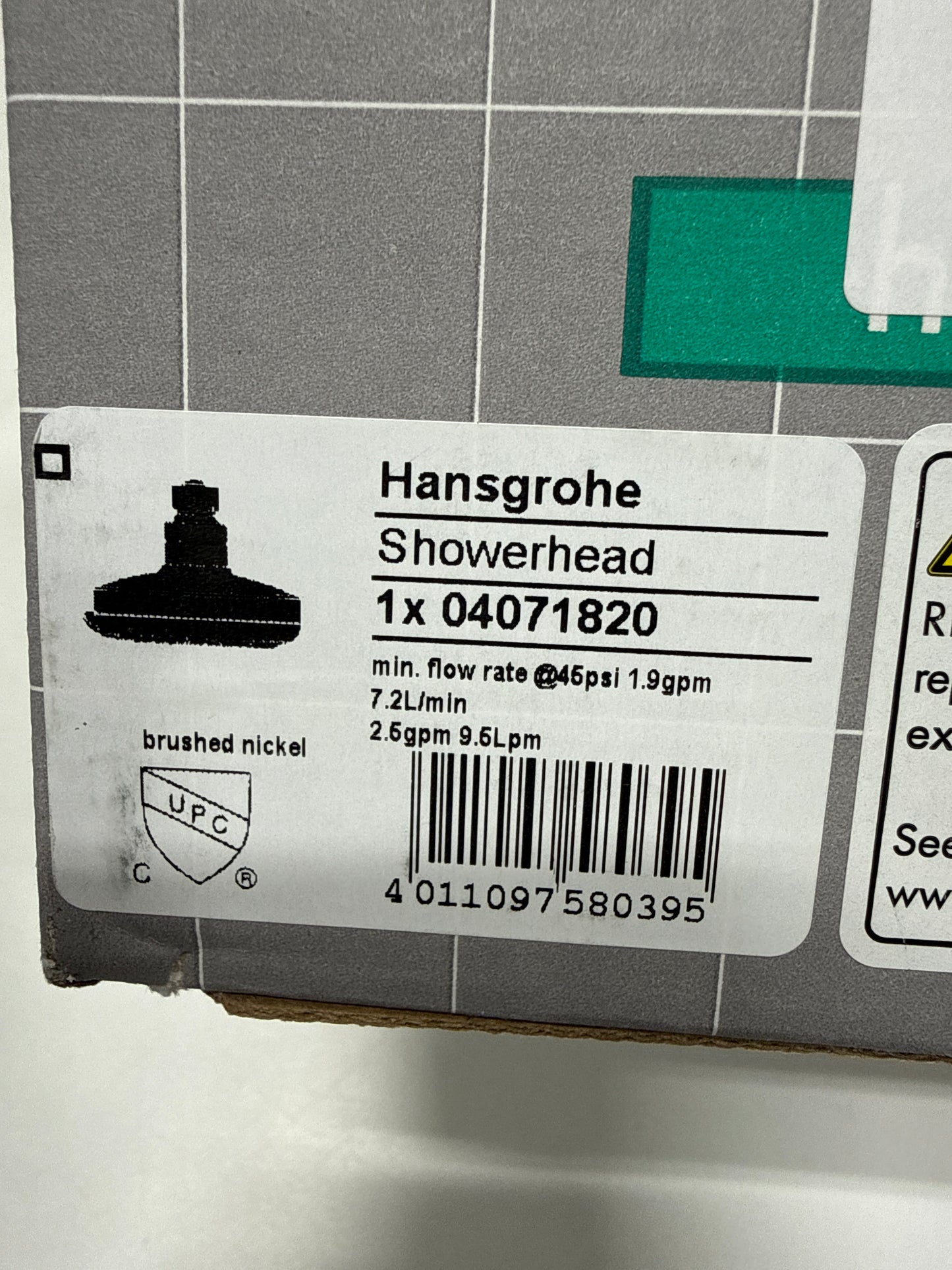 Hansgrohe 04071 Croma 100 Multi Function 2.5 GPM Shower Head Brushed Nickel Showers Shower Heads Multi Function