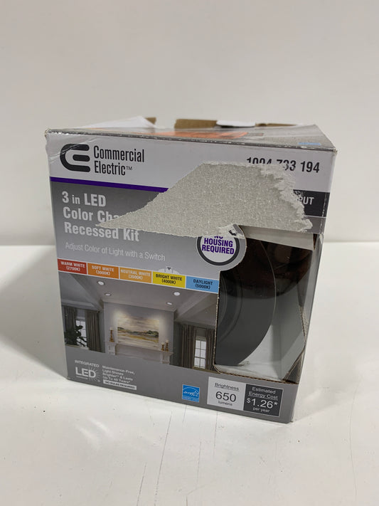 Commercial Electric Premium Downlight Recessed Integrated LED Gimbal Kit Bronze