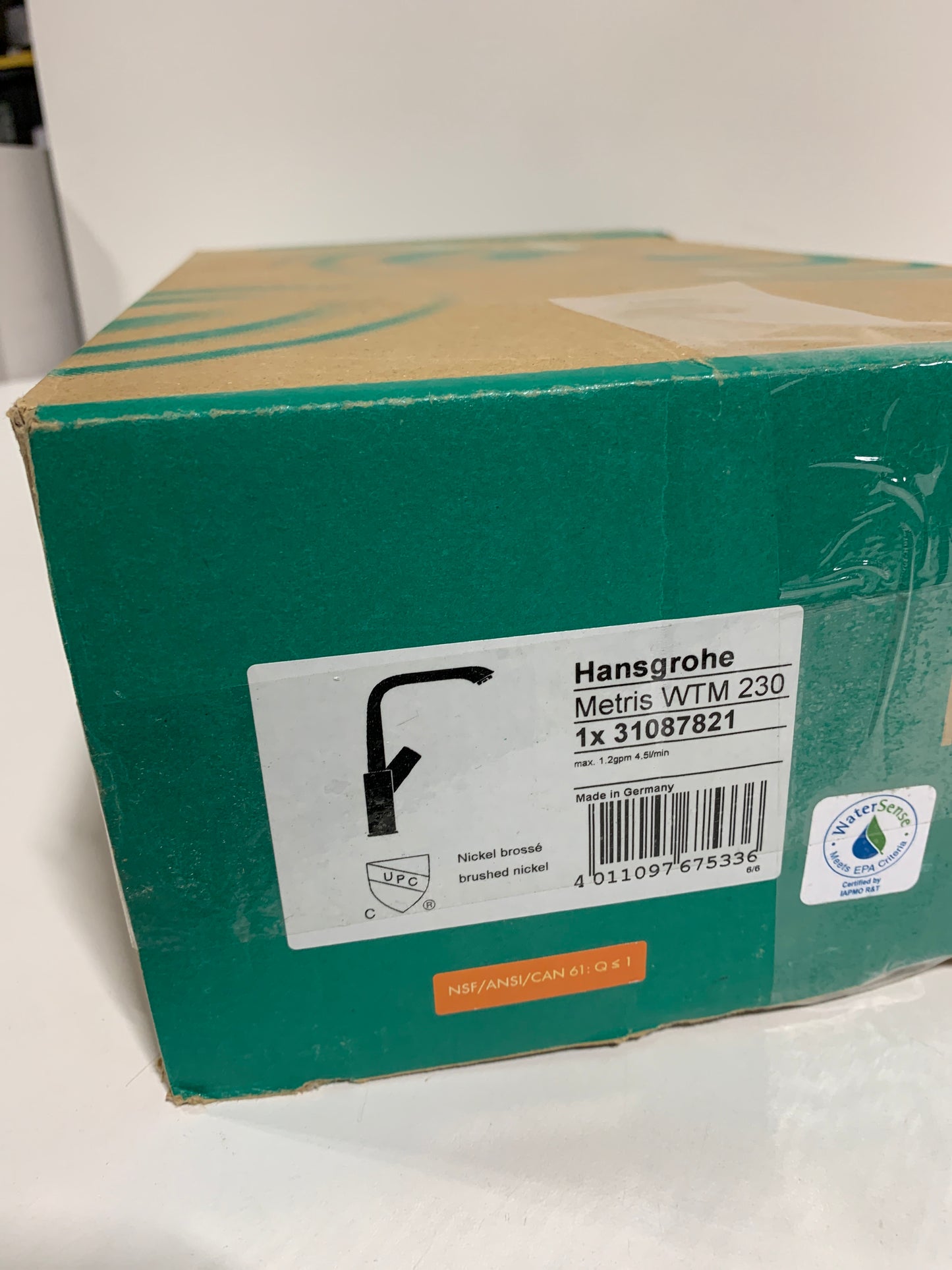 Metris E-230 Single-Handle High-Arc Single Hole Bathroom Faucet in Brushed Nickel