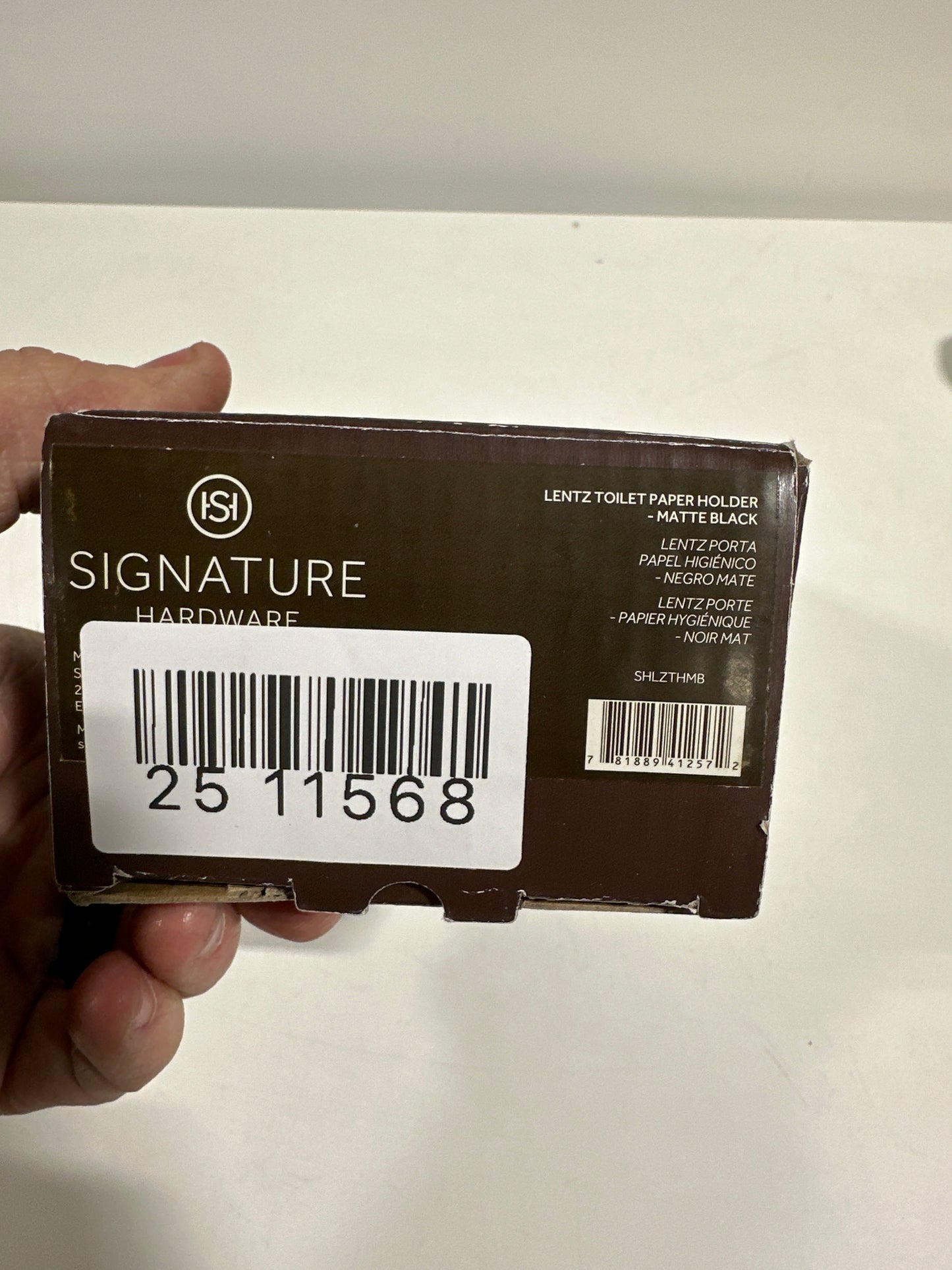 Signature Hardware 951357 Lentz Wall-Mounted Toilet Paper Holder Matte Black - *Plumbing