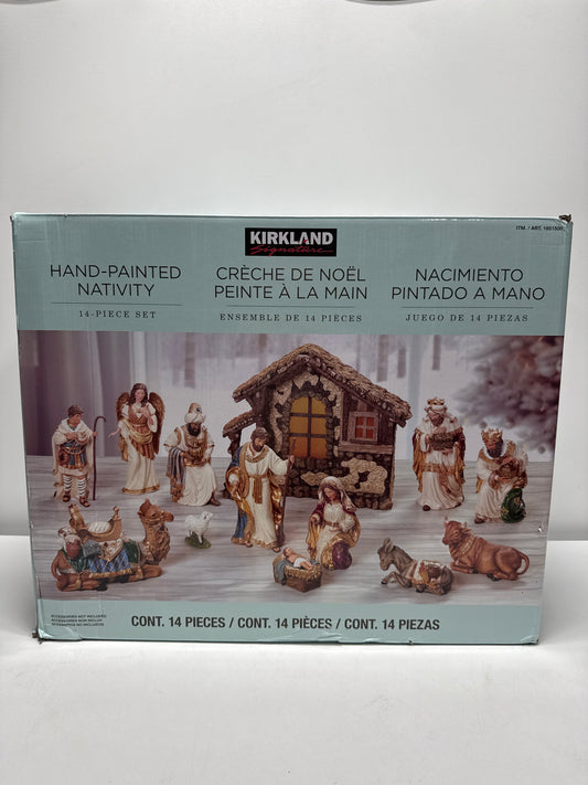 Kirkland Signature Hand Painted Nativity 14-Piece Set - *Christmas & Seasonal