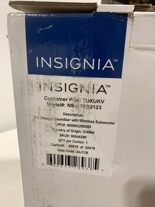 Insignia - 2.1-Channel Soundbar with Wireless Subwoofer and DTS:Virtual X - Black