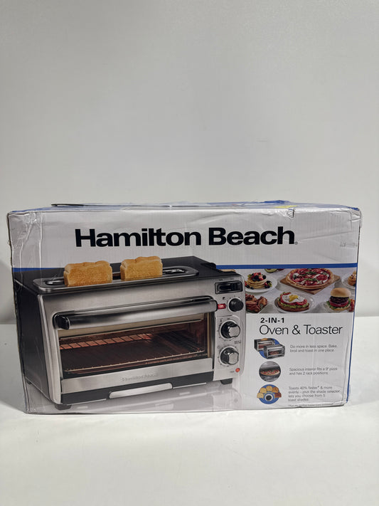 Hamilton Beach 2-in-1 Toaster Oven, Multicolor