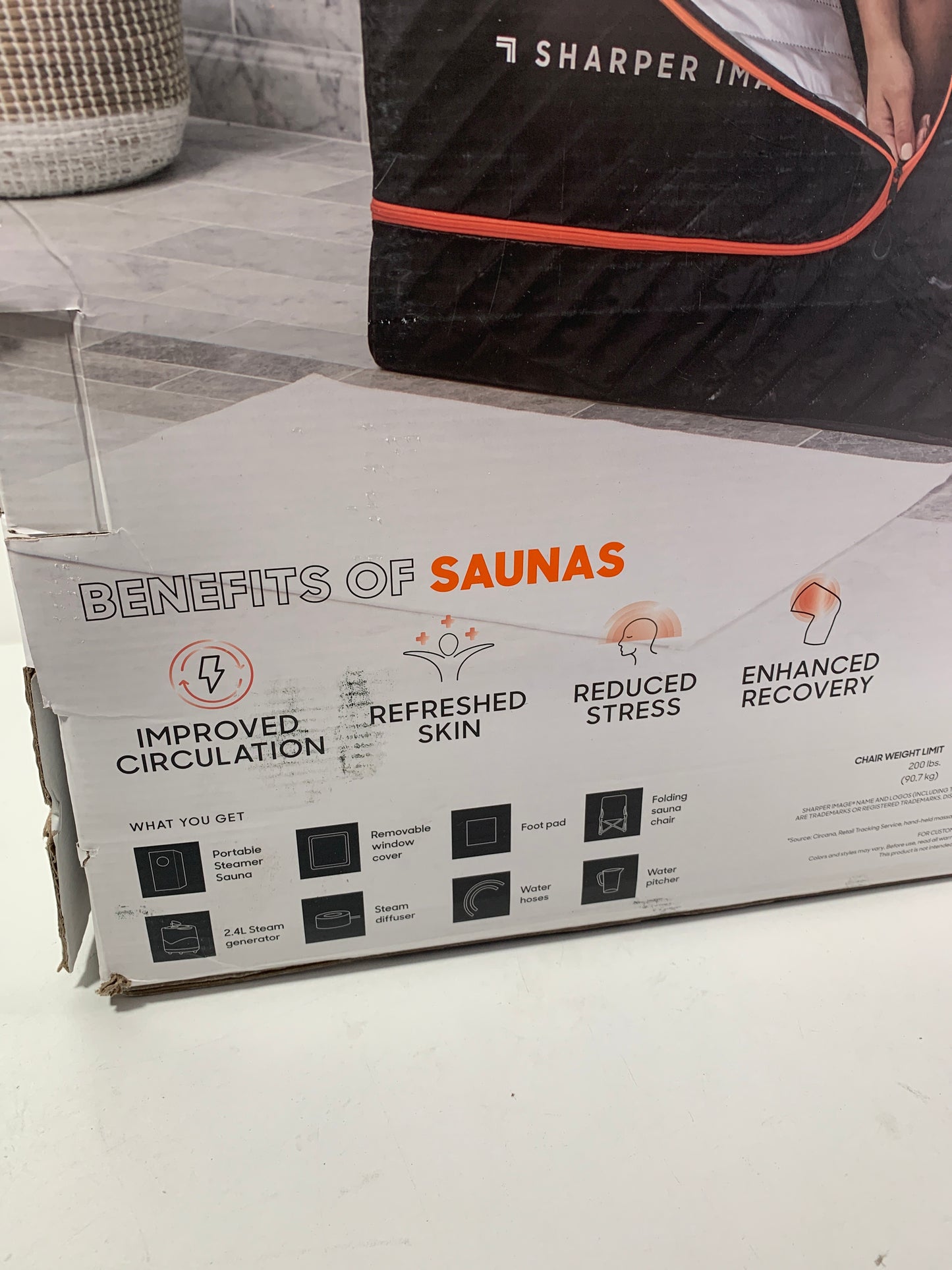 Sharper Image Steamer Sauna Portable Spa - Black